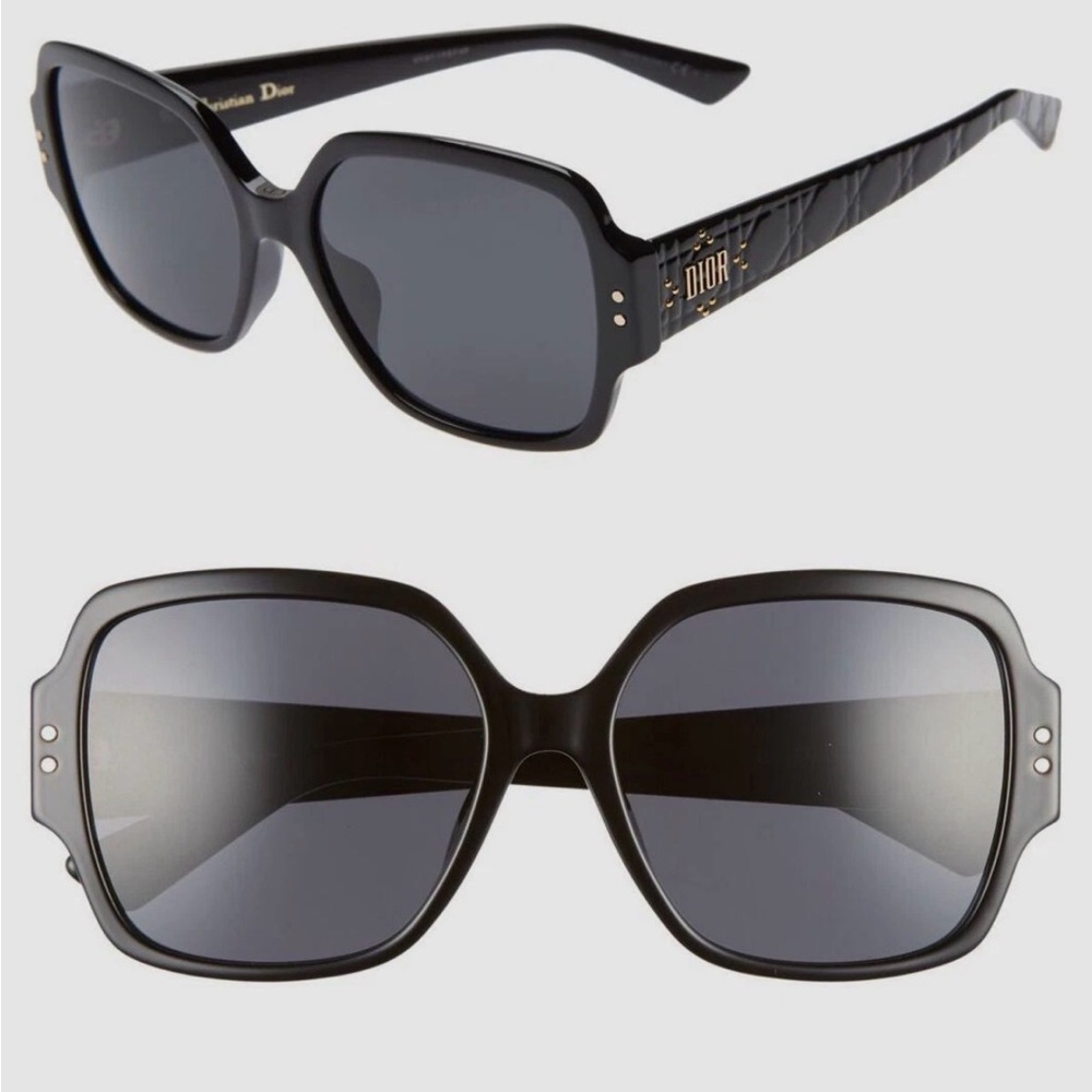 Christian Dior Womens Lady Dior Studs 5f Sunglasses Black 57-17-140